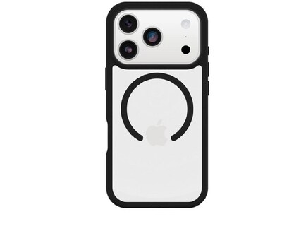 OtterBox React MagSafe Phone Case for Apple iPhone 17 Pro, Shock Absorbing, Black Crystal (77-98631)
