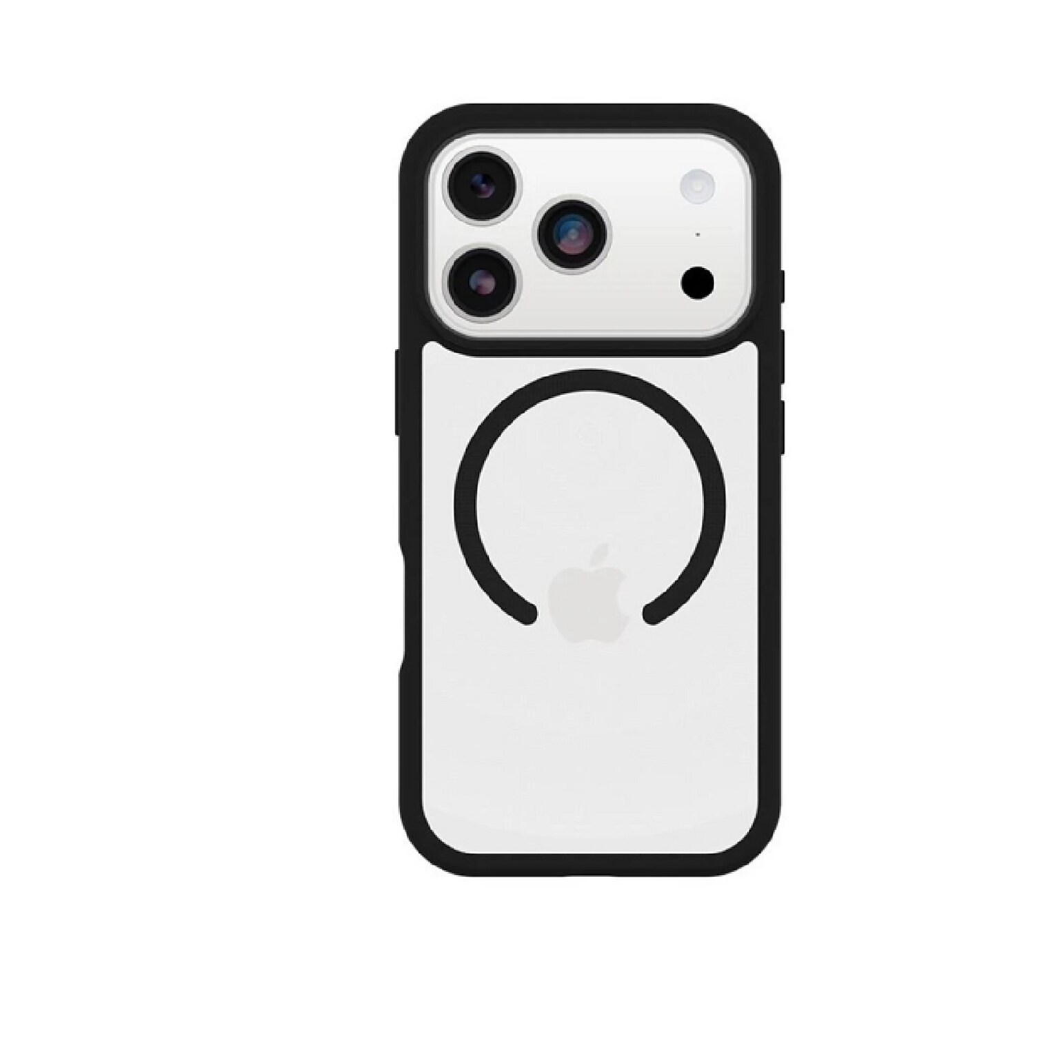 OtterBox React MagSafe Phone Case for Apple iPhone 17 Pro, Shock Absorbing, Black Crystal (77-98631)
