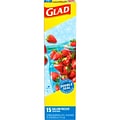 Glad Zipper Freezer Bags, Gallon, 15 Bags/Box (57034)