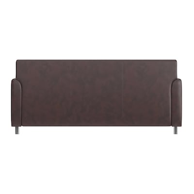 Flash Furniture Hercules Diplomat LeatherSoft Sofa, Brown/Chrome Legs (BT8273BNCHR)