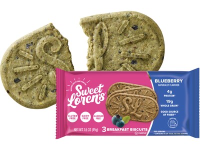 Sweet Lorens Gluten Free Blueberry Breakfast Biscuits, 1.6 oz., 8 Packs/Box (27225)