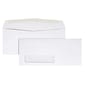 Quality Park Flap-Stik V-Flap #10 Window Envelope, 4 1/2" x 9 1/2", White, 500/Box (90120)