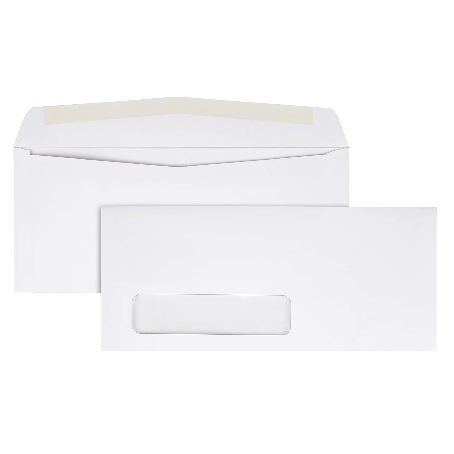 Quality Park #10 Window Envelopes, 4 1/8 x 9 1/2, White, 500/Box (QUA90120)