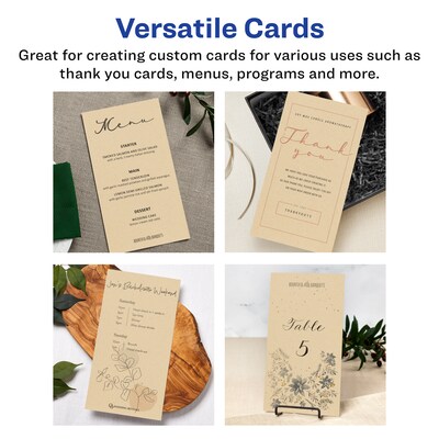 Avery Integrated Cards, 6" x 11", Matte Kraft Brown, 25/Pack (95280)