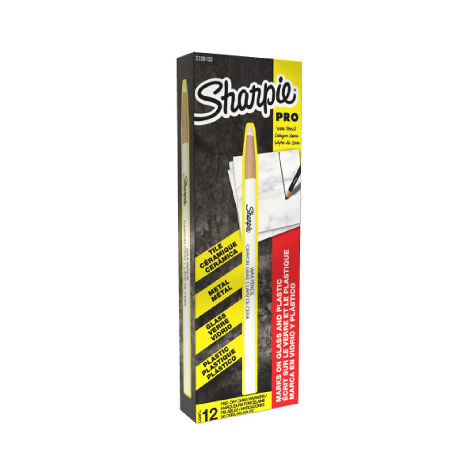 Sharpie Peel-Off China Marker, Bullet Tip, White, Dozen (02060