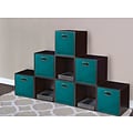 Niche Cubo 29.93 Qt. Foldable Fabric Storage Bins, Teal, 6/Pack (HTOTE6PKTL)