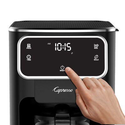 Capresso Touch Screen 10-Cups Automatic Drip Coffee Maker, Black (496.05)