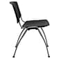 Flash Furniture HERCULES Series Plastic Stack Chair, Black, 5 Pack (5RUTF01ABK)