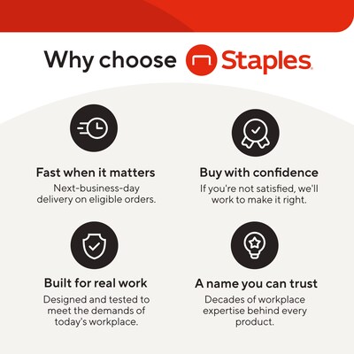 Staples Thermal Paper Rolls, 2 1/4" x 80', BPA Free, 10/Pack (452175)