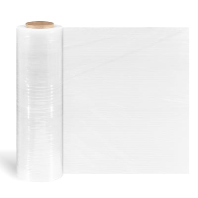 18 x 1500 80 Gauge Cast Stretch Wrap, Clear, 4/Carton (CW56718)