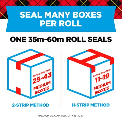 Scotch Heavy Duty Packing Tape with Dispenser, 1.88" x 54.6 yds., Clear, 4/Pack (3850-4RD)