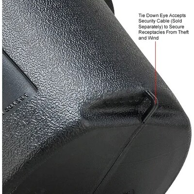 Global Industrial Outdoor Ashtray, 1-1/2 Gallon, Black (261391BK)