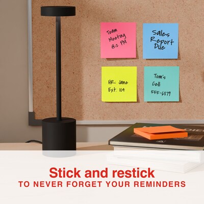 Staples Ultra Sticky Notes, 3" x 3", Golden Hour Collection, 100 Sheets/Pad, 24 Pads/Pack (ST62885)