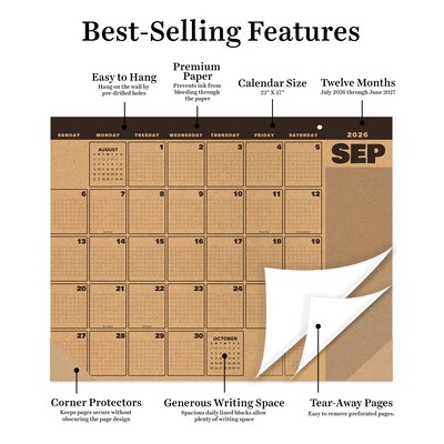 2026-2027 TF Publishing Trail + Timber 22" x 17" Academic Monthly Desk Pad Calendar (AY27-8206)