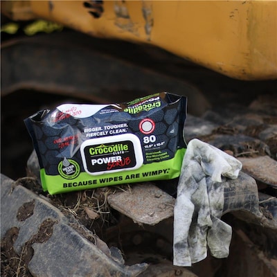 Crocodile Cloth PowerSCRUB Cleaning Cloths, 15" x 10", 80/Pack (6500-080)