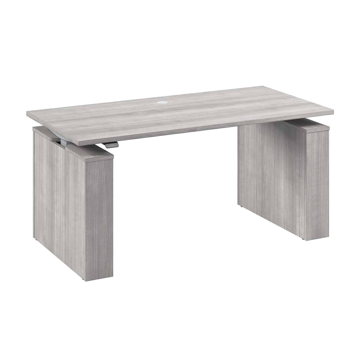 Bush Business Furniture Stratus 60W Electric Rectangular Adjustable Standing Desk, Platinum Gray (SUT001PG)