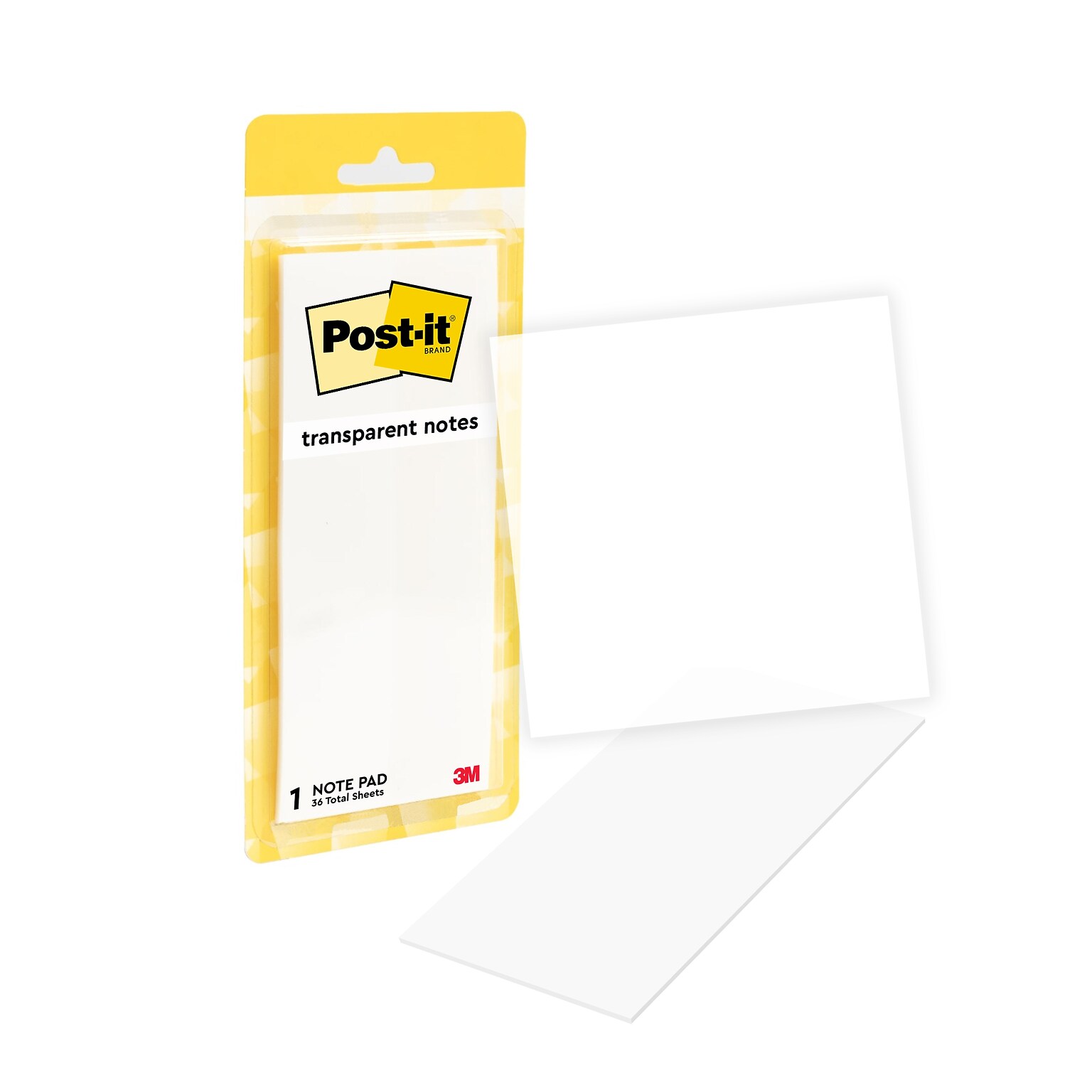 Post-it Super Sticky Notes, Transparent, 30 Sheets/Pad (636-TRSPT)
