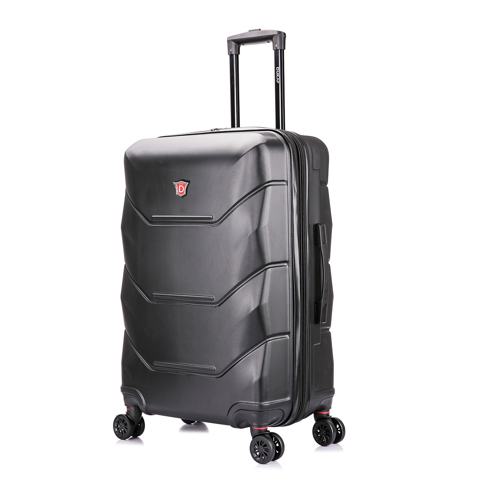 DUKAP Zonix 26 Hardside Suitcase, 4-Wheeled Spinner, TSA Checkpoint Friendly, Black (DKZON00M-BLK)