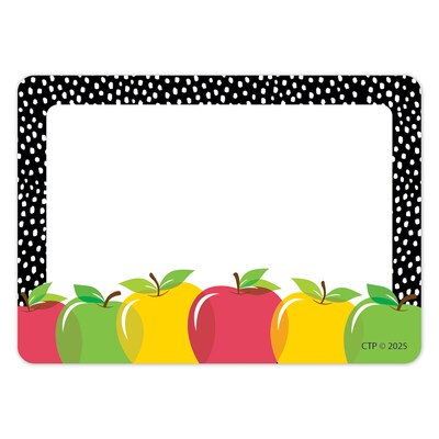 Creative Teaching Press Adhesive Apple Time School Name Tags, 3.5 x 2.5, 36/Pack, 3 Packs/Bundle (CTP11032-3)