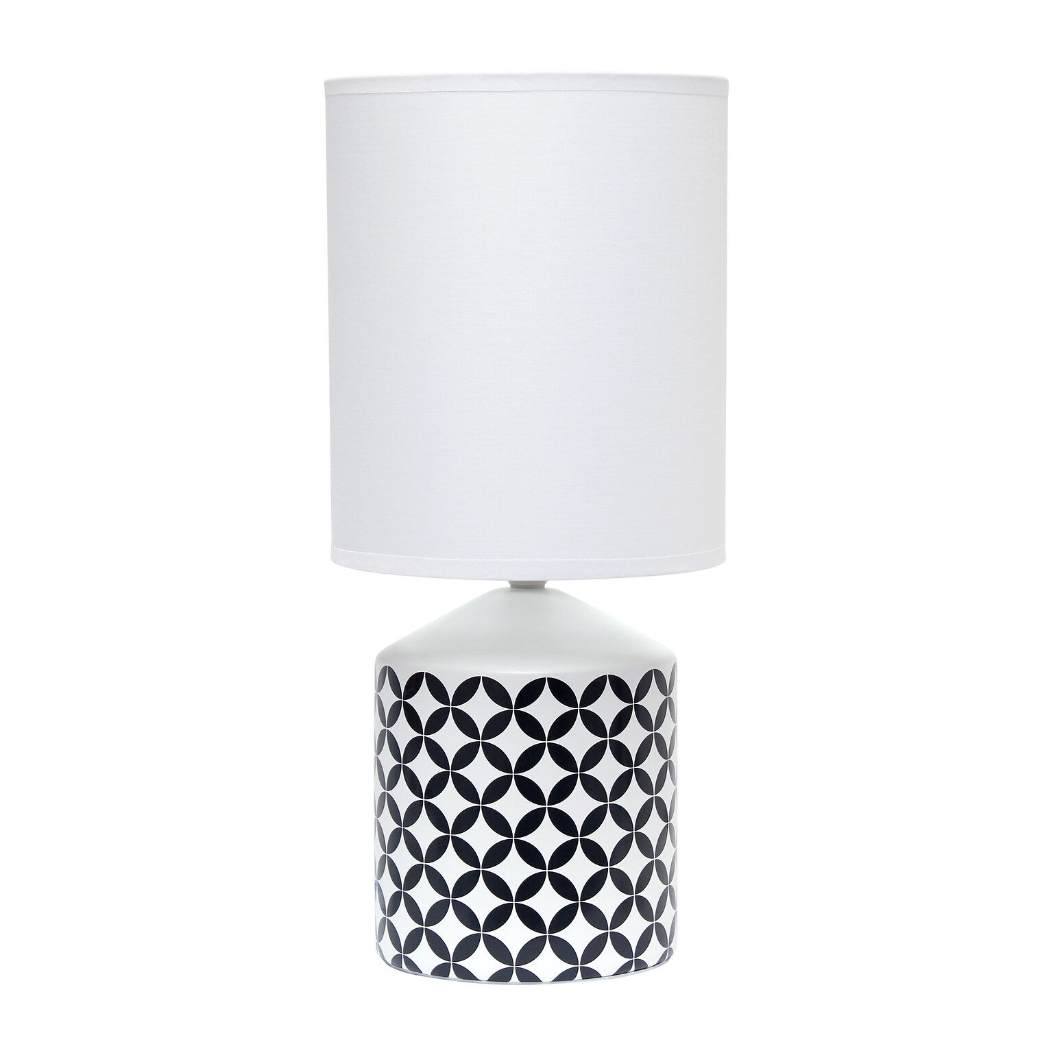 Simple Designs Fresh Prints Table Lamp, Black Coin (LT2077-COI)