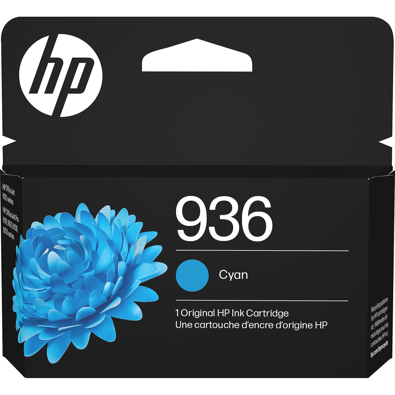 HP 936 Cyan Standard Yield Ink Cartridge, Prints Up to 800 Pages (4S6U9LN)