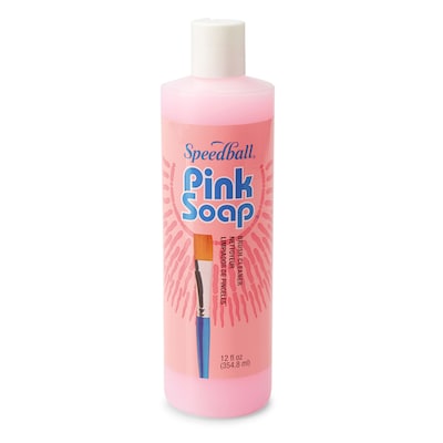Speedball Mona Lisa Pink Soap Artist Brush Cleaner, 12 oz., Pink (SBA0013266)