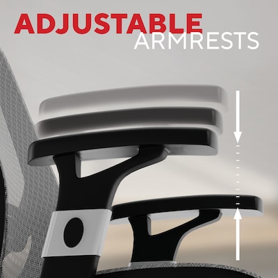 Staples Hyken Ergonomic Mesh Swivel Task Chair, Charcoal Gray (ST63139)