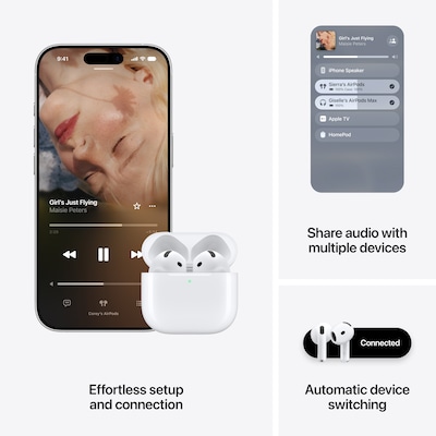 Apple AirPods 5 Wireless Active Noise Cancellation Earbuds with USB-C Charging Case, Bluetooth, White (MKFW4LL/A)