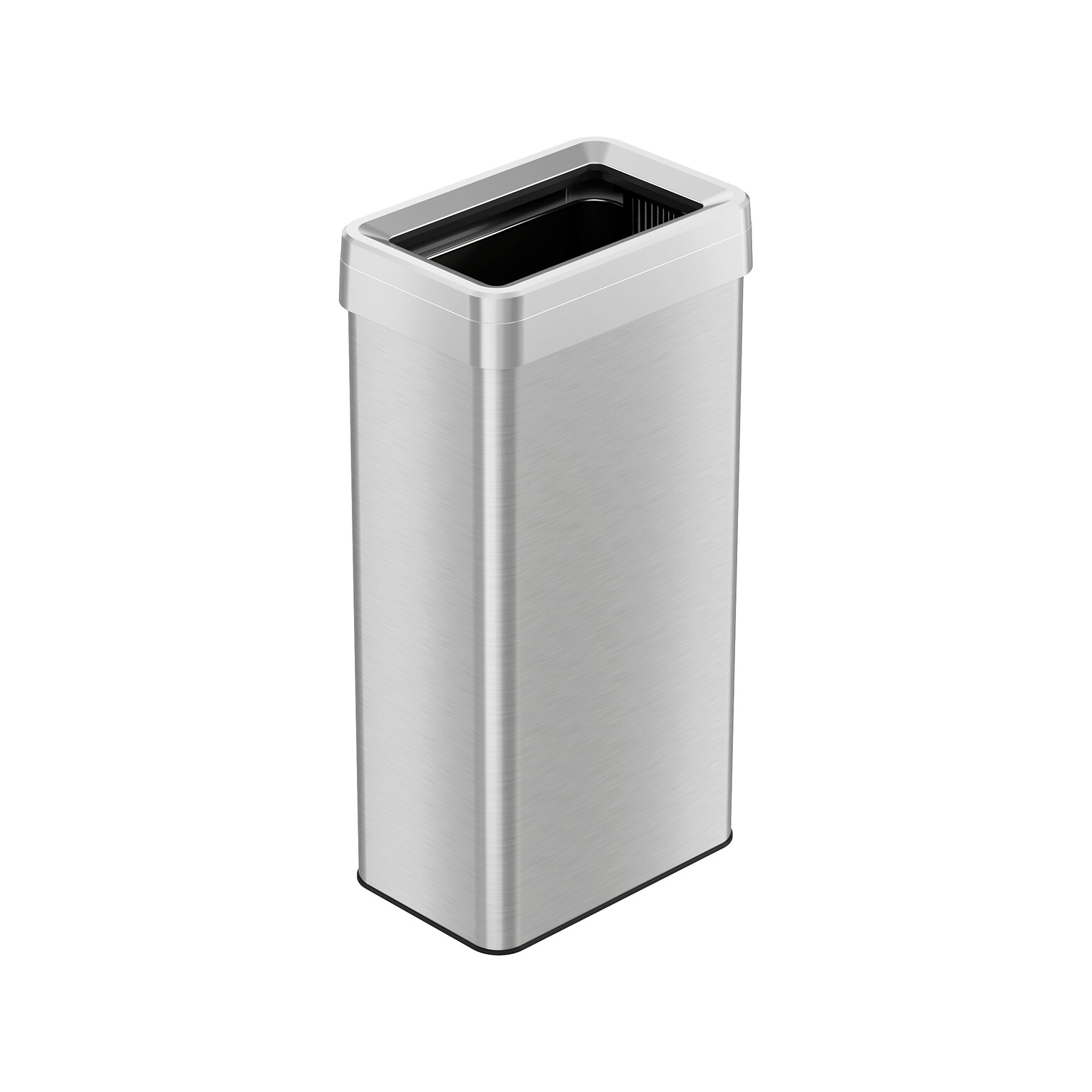 HLS Commercial Stainless Steel Trash Can with Open Lid, 21-Gallon, Silver (HLS21UOT)