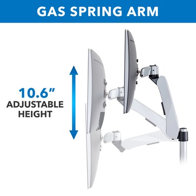 Mount-It! Modular Desk Mount Adjustable Monitor Mount, Up to 27" Monitors, Gray/Silver (MI-34111)