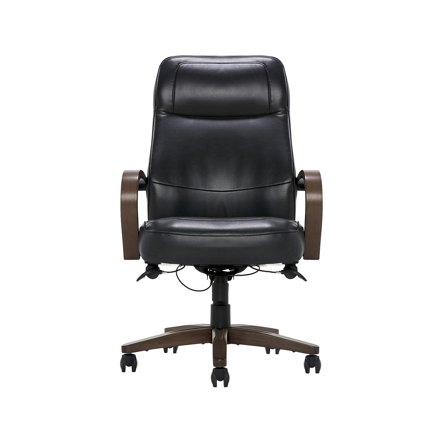 Thomasville Furniture Lockhart Ergonomic Bonded Leather Swivel Executive Chair, Black (51494-BLK)