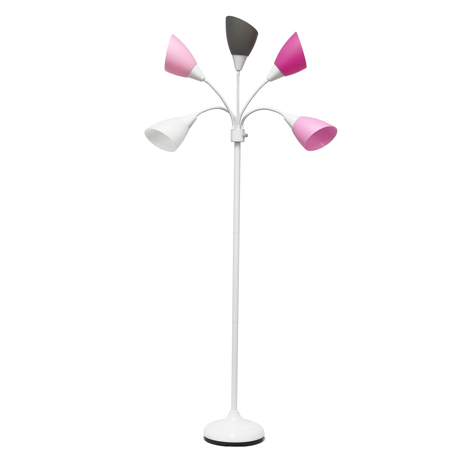 Simple Designs 67 Floor Lamp with Cone Shades (LF2006-WPG)