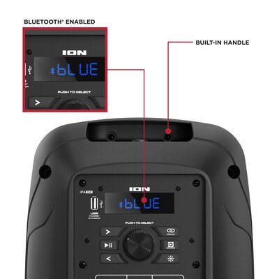 ION Pro Glow Express Bluetooth PA Speaker System, Black (IONPRGLWXPRESX)