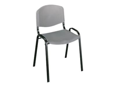 Safco Stack Polypropylene Stacking Chair, Charcoal (4185CH)
