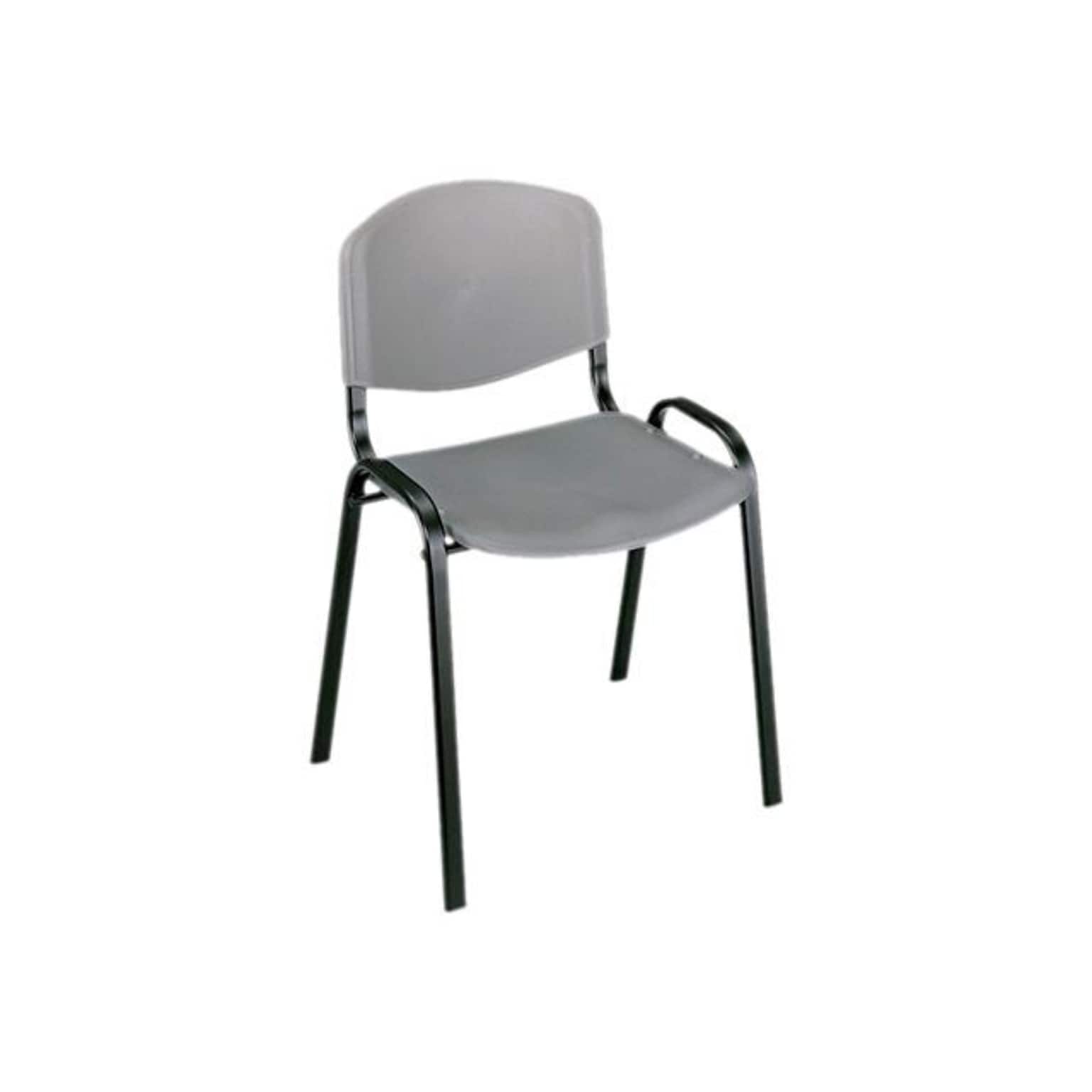 Safco Stack Polypropylene Stacking Chair, Charcoal (4185CH)