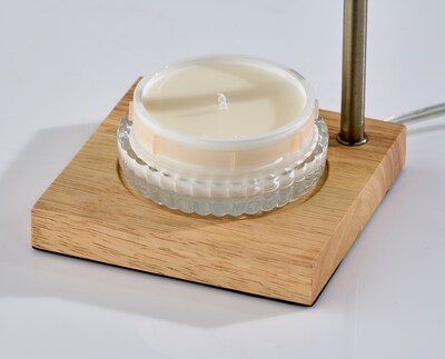 Simplee Adesso Ridgley Candlewarmer 13.25" Halogen Table Lamp, Antique Brass (SL1190-21)