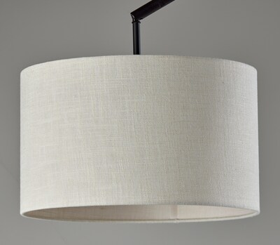 Adesso Chrystie 83.5"H Black Floor Lamp with Drum Shade (4053-01)