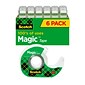 Scotch® Magic™ Tape with Refillable Dispenser, Invisible, Write On, Matte Finish, 3/4" x 18.05 yds., 1" Core, 6 Rolls (6122MP)