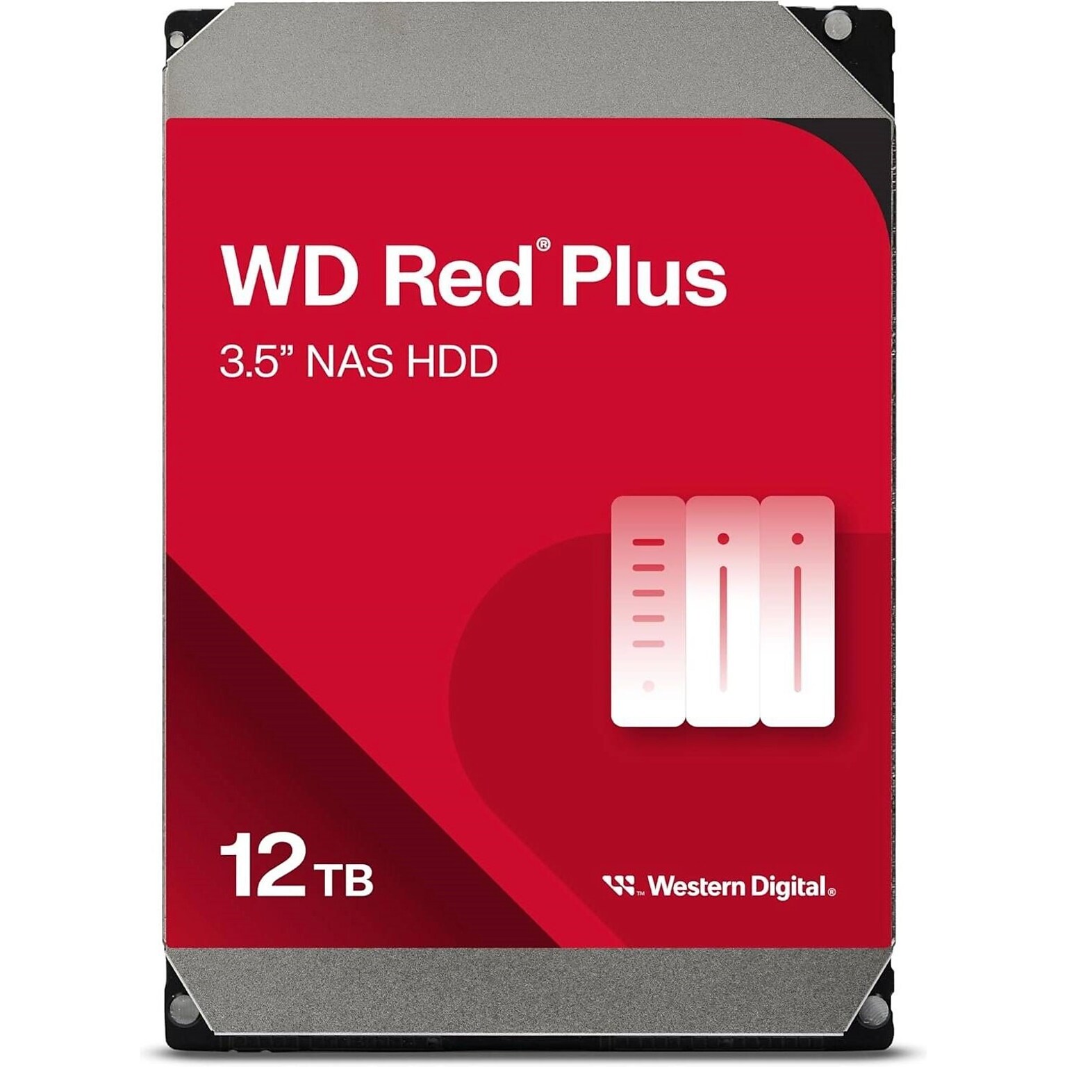 Western Digital Red Plus 12TB 3.5 SATA III Internal Hard Drive (WD120EFGX)