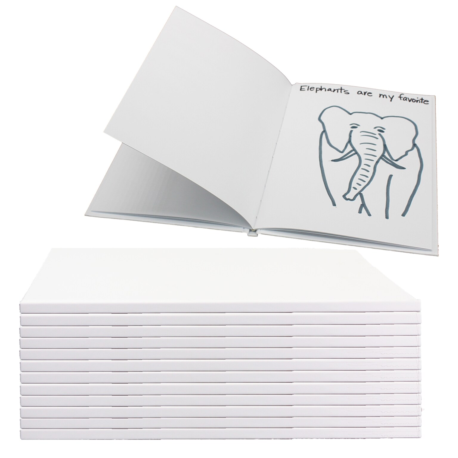 Hayes Publishing Hardcover Blank Book, 8-1/2 x 11 Portrait, Class Pack 12 (H-BK112)