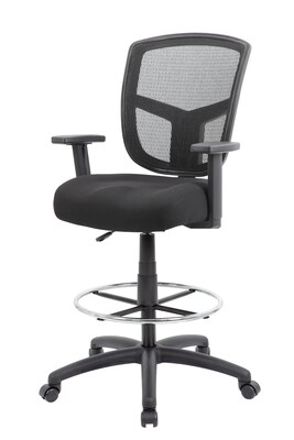 Boss Contract Mesh Drafting Stool, Black (B16021)