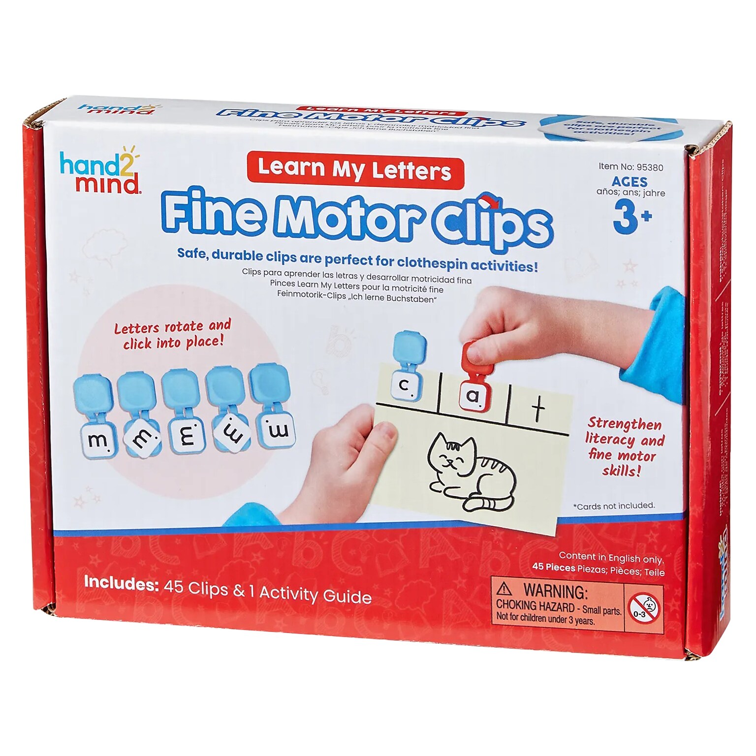 hand2mind Learn My Letters Fine Motor Clips (95380)