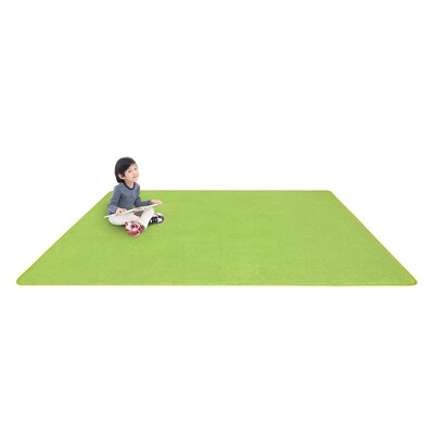 Joy Carpets Just Kidding Polyester 6 x 9 Machine Tufted Rug, Lime Green (623Q-09)