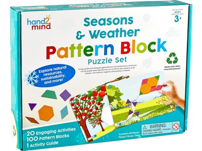 hand2mind Seasons & Weather Pattern Block Puzzle Set (94462)