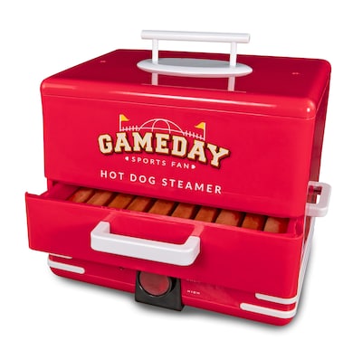 Nostalgia Game Day 4.5-Quart Hot Dog Steamer, Red (GDHDS206RDSL)