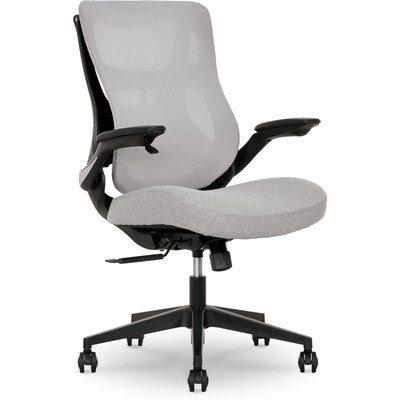 Beautyrest ErgoMax Ergonomic Mesh/Fabric Swivel Task Chair, Gray (60078-Gry)