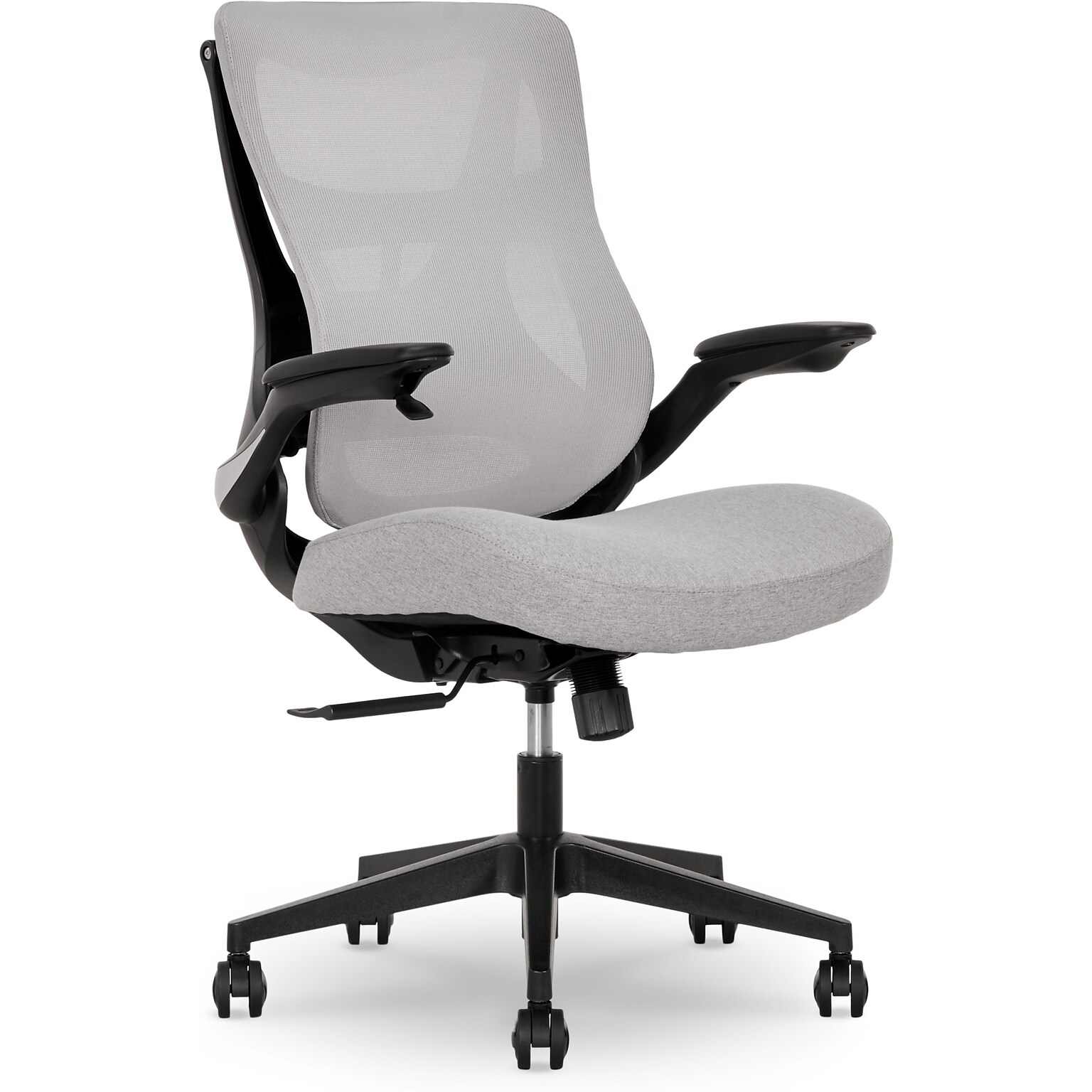 Beautyrest ErgoMax Ergonomic Mesh/Fabric Swivel Task Chair, Gray (60078-Gry)