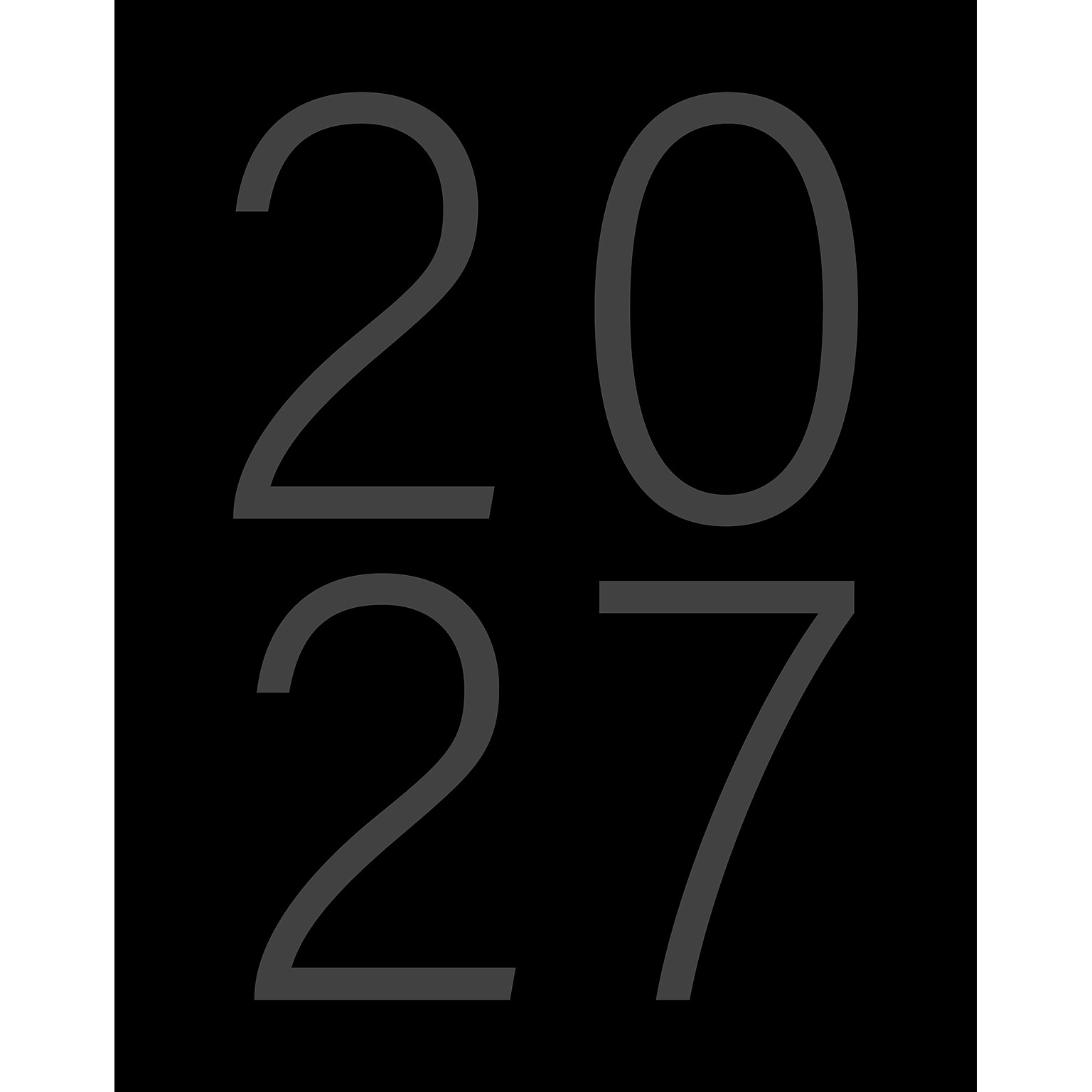 2027 Willow Creek Black 7.5 x 9.5 Monthly Desk Calendar, Assorted Colors (66379)