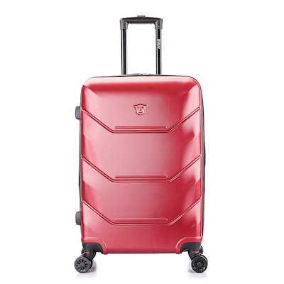 DUKAP Zonix 26" Hardside Suitcase, 4-Wheeled Spinner, TSA Checkpoint Friendly, Wine (DKZON00M-WIN)