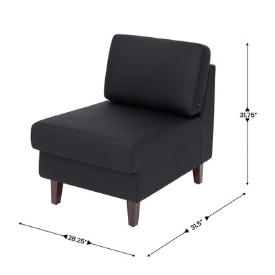Flash Furniture Hercules Artemis LeatherSoft Middle Reception Chair, Black (ZB8921MBLK)